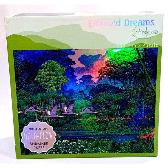 New  Hiro Isono Emerald Dreams 500 Pc Jigsaw Puzzle Ceaco Holographic Art  2005 - Picture 2 of 9